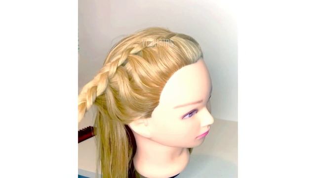 ?QUICK AND EASY WOMEN'S EVENING HAIR BUY WITH BRAIDS, ЛЕГКАЯ ЖЕНСКАЯ ВЕЧЕРНЯЯ ПРИЧЕСКА ПУЧОК