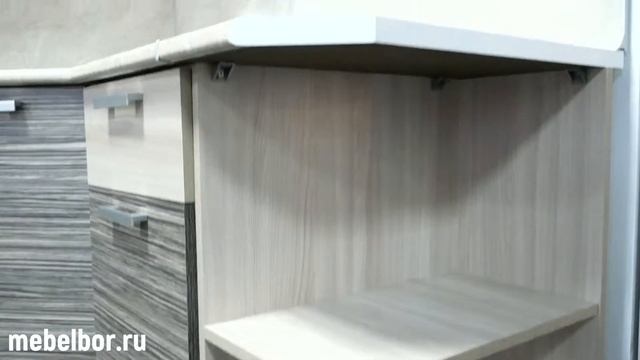 Кухня Эра Зебрано угловая 1250х1535 от mebelbor.ru