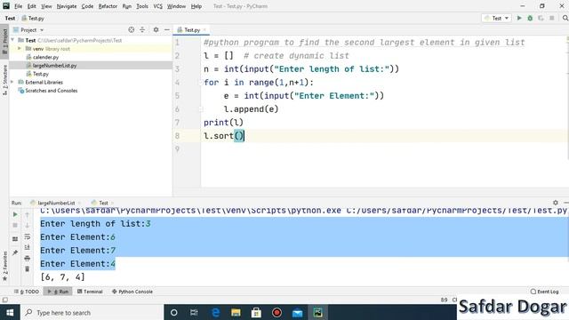 How to Find Second Largest Element in List using Python | Python Tutorial for Beginners смотреть онлайн