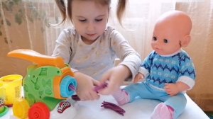 ?✂️Делаем волосы ИЗ ПЛЕЙ ДО // BABY BORN new hair✂️ // PLAY DOH