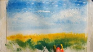 Как нарисовать картину губкой для мытья посуды