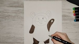 Как нарисовать олимпийский талисман 2022"Бин Дунь-Дунь"