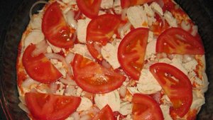 Пицца Курица с ананасами