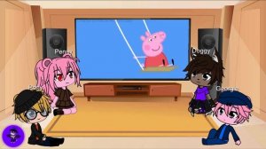 Gacha Club| ? Piggy characters react to Piggy Memes - Peppa and Roblox Piggy Funny Animation!
