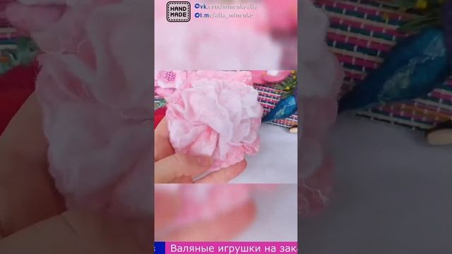 Цветы - валяная игрушка (felting, handmade, валяние из шерсти, ручная работа, сухое валяние)