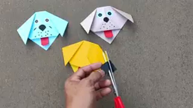 How to make a Paper Dog Tutorial | Paper Puppy Crafts | Easy Origami Dog смотреть онлайн