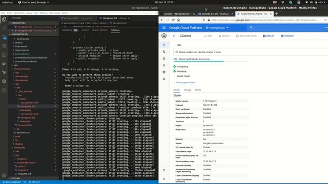 kubernetes-ops - Terraform creating a GKE cluster смотреть онлайн