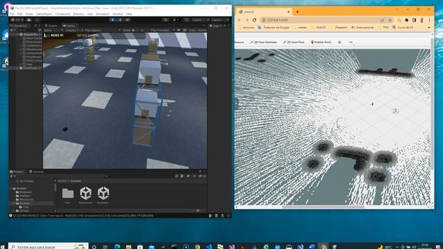 TurtleBot3 + Unity + ROS2 +Nav2 Slam смотреть онлайн