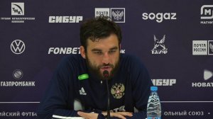 Пресс-конференция национальной сборной России после открытой тренировки
