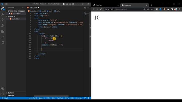 Break and Continue  Statement in Javascript | Javascript Tutorial Beginners to Advanced