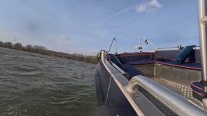 GoPro Hero 12 Test als Bordkamera bei starkem Wind und Wellen auf dem Rhein. 16:9-4K-HDR-50B-L-HySm