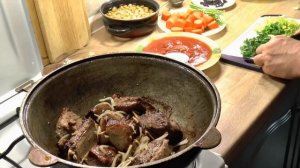 Шурпа говяжья, варёно - жареная..Просто, очень вкусно!