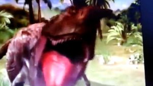 карнотавр учит своего детёныша