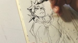 Sketchbook, Drawing Shonen Anime Boy - Daily Anime Sketch