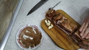 Сало запеченное в духовке #Сало #Запеченное