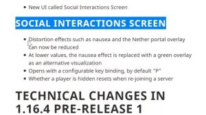 Minecraft 1.16.4 Pre-Release 1 Social Interaction Screen + Minecraft 1.17 News!