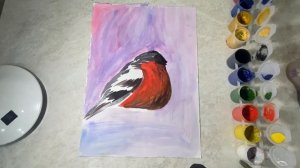 Снегирь рисунок. Рисование для детей и взрослых. Рисуем просто. Новогодний рисунок.