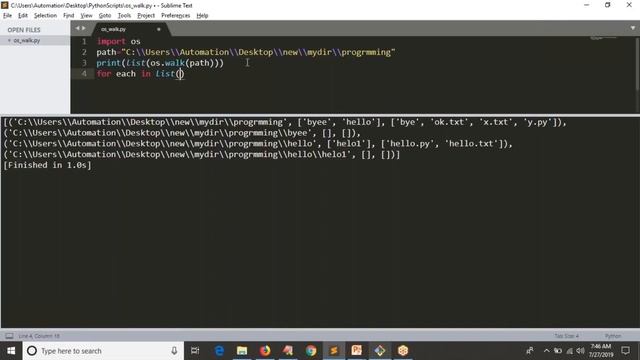 44.Complete Python Basics for Automation -  os.walk(path)