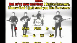 Help Beatles mizo vocals no 12 acustic guitar  lyrics chords