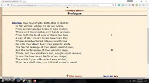 Romeo and Juliet Act 1 Prologue Guided Reading and Highlight