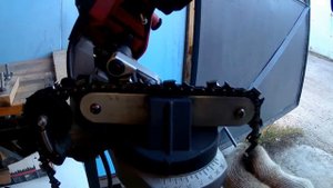 Заточка цепи на станке