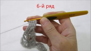 Платок узором Бабочки. Мастер класс. Crochet Bactus Scarf. Master Class.