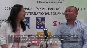 2019 AJ Home Maple Panda Table Tennis Tournament Interview