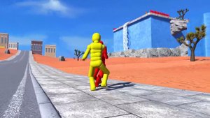 Superhero NPCs fights the Smart AI! (with Active Ragdoll Physics)