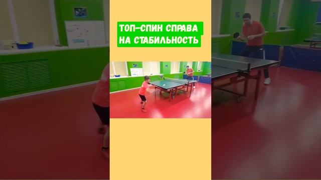 Настольный теннис.Тренировка. Топ-спин справа. Forehand topspin. Table tennis.