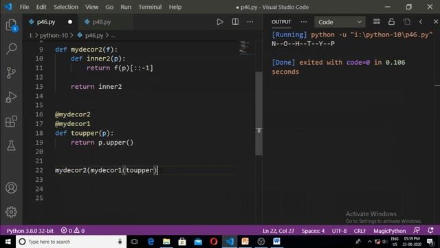 Decorator Chaining in Python