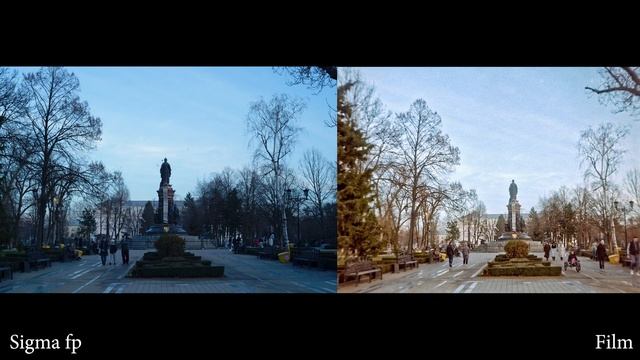 Side by side: Sigma fp, плёнка (film) Fuji C200, Kodak color plus 200. смотреть онлайн