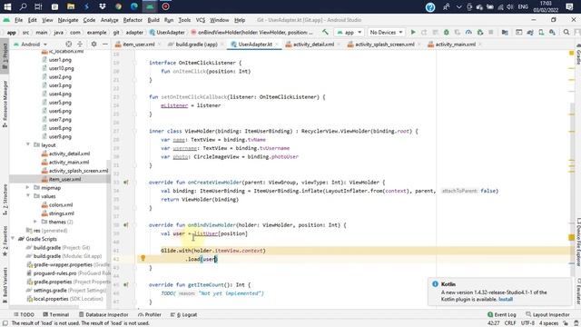 Making git apps | Using view binding and make adapter part 3 смотреть онлайн