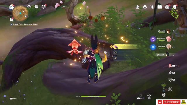 Genshin Impact Dendro Light Pillars Puzzle at Tunigi Hollow