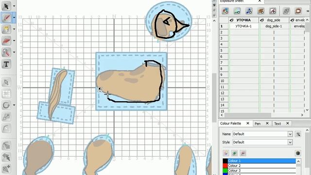 Урок 11-й (2-я часть)  Toon Boom Studio: Bone -  Костевая анимация - Шаблоны.