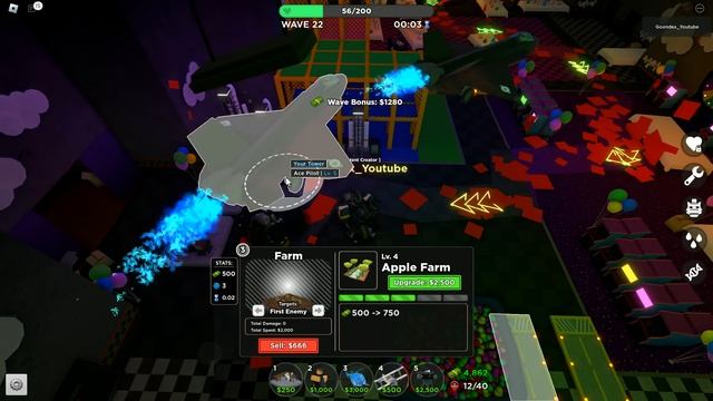 Explosions at the Pizza Party Roblox Tower Defense Simulator смотреть онлайн