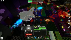 Explosions at the Pizza Party Roblox Tower Defense Simulator