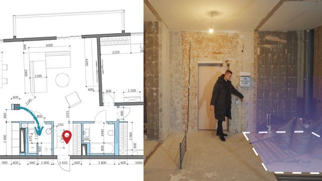 Планировка видовой квартиры 149m2. Ни одной ровной стены!
