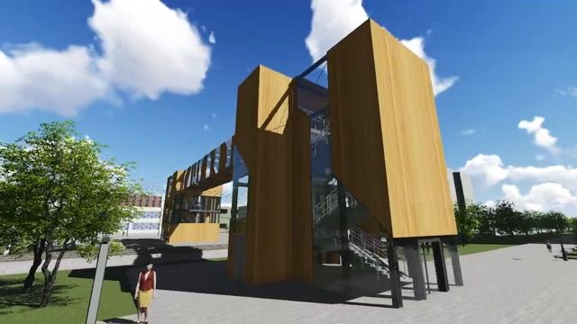 Дизайн-проект надземного пешеходного перехода №3 смотреть онлайн