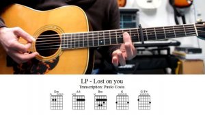 Lp, Lost on You, Guitar Lesson, Tutorial, How to play, Chords, TAB, Como Tocar