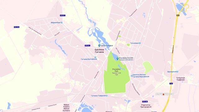 Город Гатчина, Гатчинский дворец аэросъемка с высоты птичьего полета