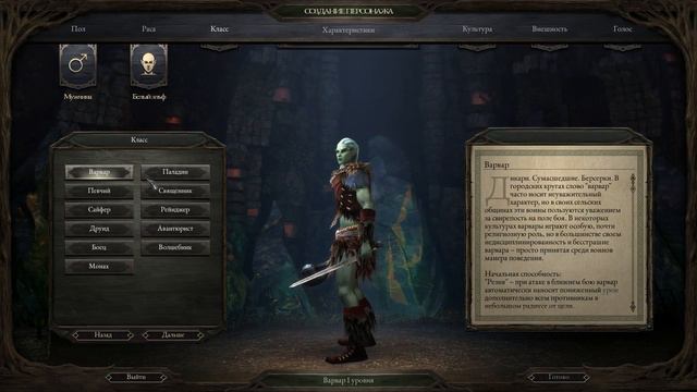 Pillars of Eternity:  Создание Персонажа