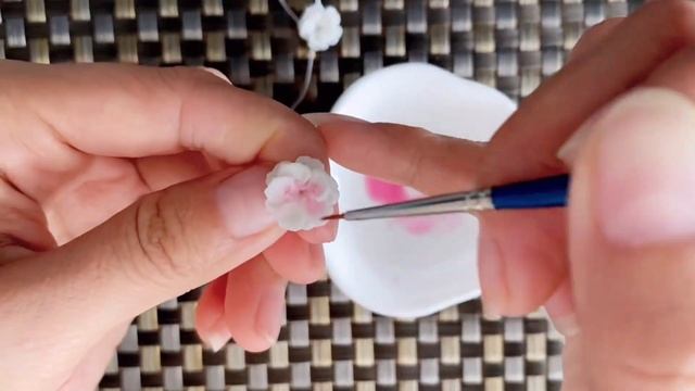 Mini flowers crochet 洋桔梗part2 #microcrochet  #knitstagram #miniature #DMC