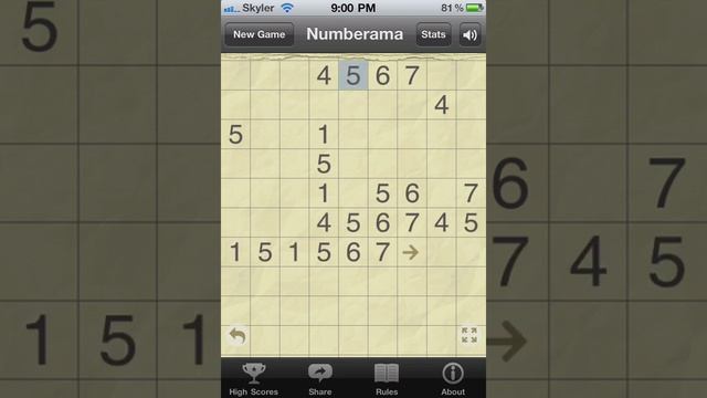 Numberama Solved in 25 Secs