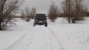 Ниссан террано d21 по глубокому снегу весной. Блокка ИЖТЕХНО