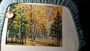 "Осенняя пора" от фирмы "Овен" - от обзора до готовой работы. Вышивка крестом