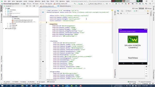 How to make Splash Screen With Loding....ProgressBar in Andorid Studio смотреть онлайн