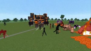 NETHER MOBS vs OVERWORLD & END MOBS (Minecraft Mob Battle)