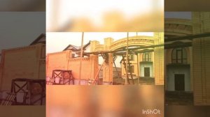 Арочные ворота и забор из кирпича,  город Грозном.