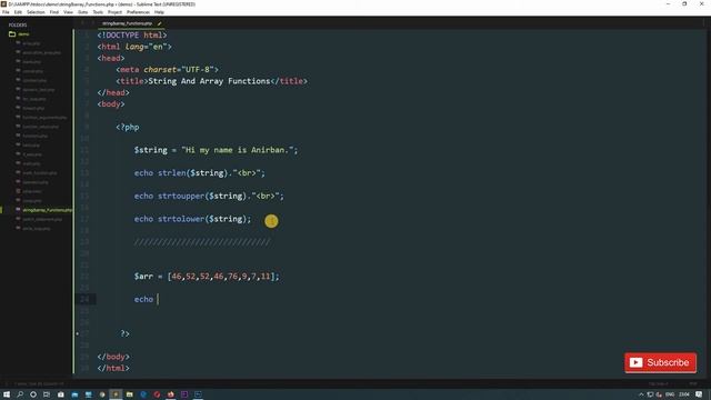 Array and String Functions in PHP | PHP and MYSQL Tutorials #25