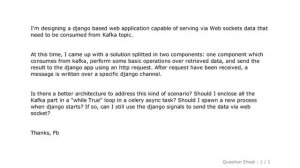 Django : Consume kafka messages from django app